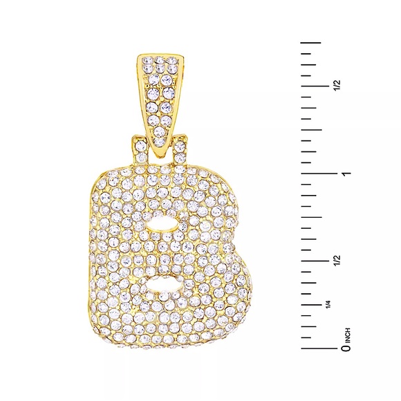 ☃️BOGO50%☃️ 🆕✨GOLD B✨BUBBLE LETTER INITIAL NECKLACE - Picture 10 of 12